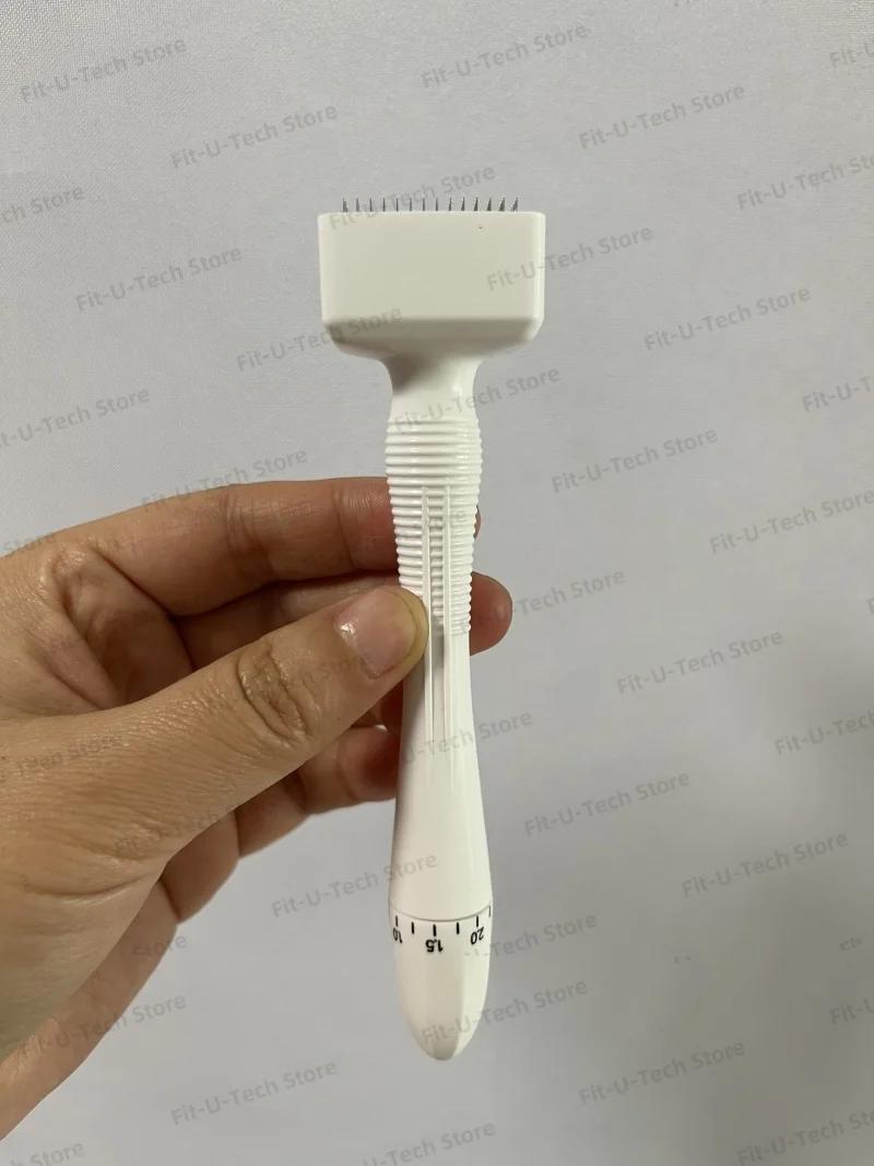 En vente Derma timbre Microneedling visage rouleau masseur réglable titane aiguille longueur soins d