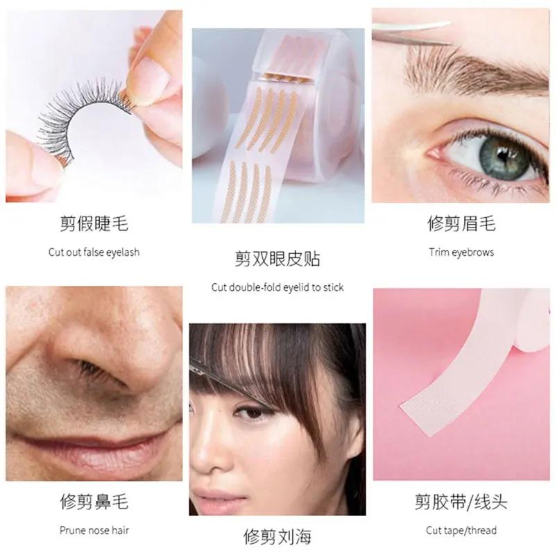 Ciseaux à sourcils, maquillage, tondeuse à cils, nez, épilateur Facial, ciseaux multifonctionnels, o
