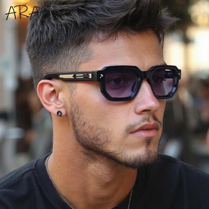 Lunettes de soleil polarisées carrées pour hommes 2026 – Marque de luxe, style vintage, rectangulair