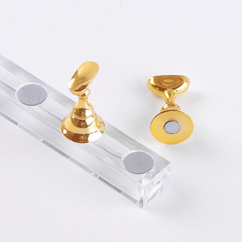 5/30 pièces/ensemble support magnétique pour ongles faux ongles pointe support de pratique support d