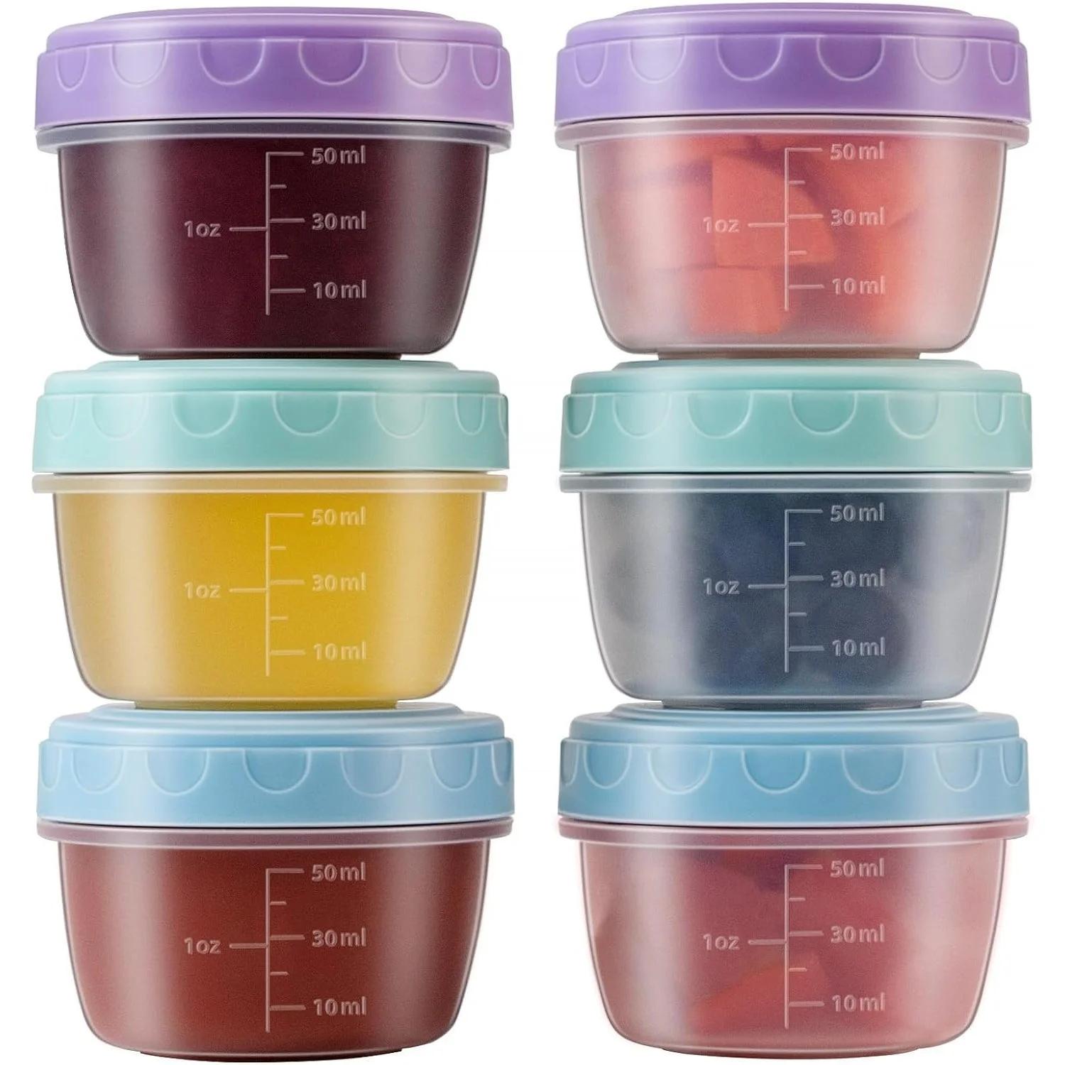 Paquet de 1 à 6 récipients à vinaigrette de 2.7 OZ à emporter avec couvercles petits récipients à co