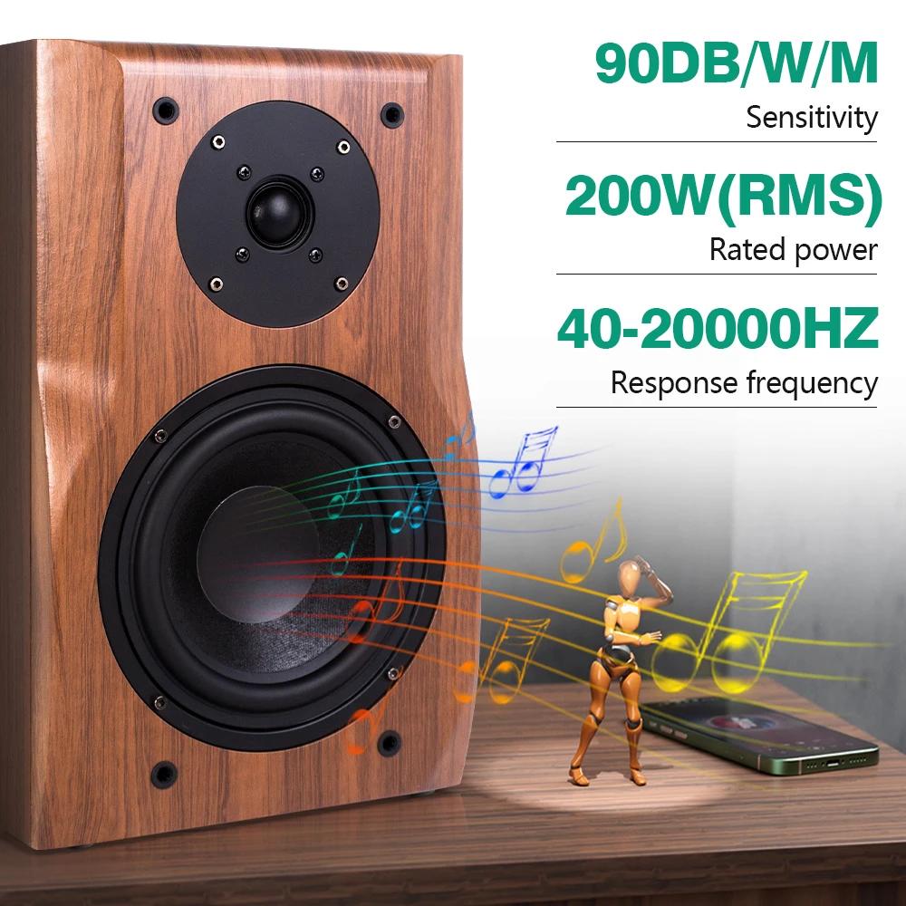 Haut-parleur d'étagère de 6.5 pouces, HIFI 20 ~ 200W, passif en bois, moniteur Audio 4Ohm, lecteur d