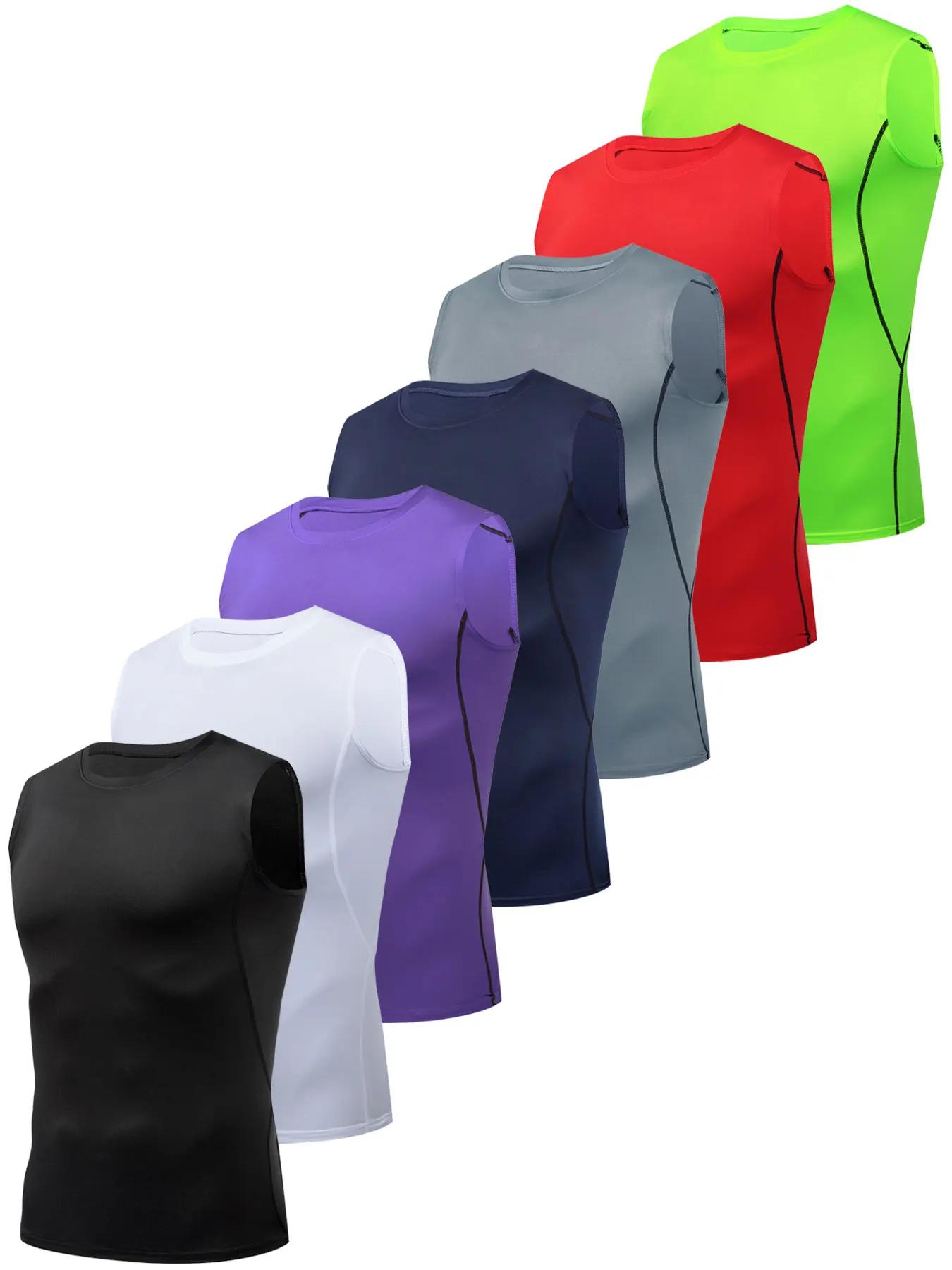 Débardeur de sport élastique à Compression pour hommes, sous-vêtements respirants à séchage rapide e