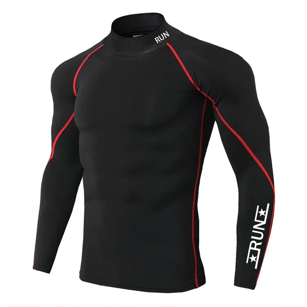 T-shirt de Compression pour hommes, chemises à séchage rapide, sous-vêtements de Fitness, hauts de m