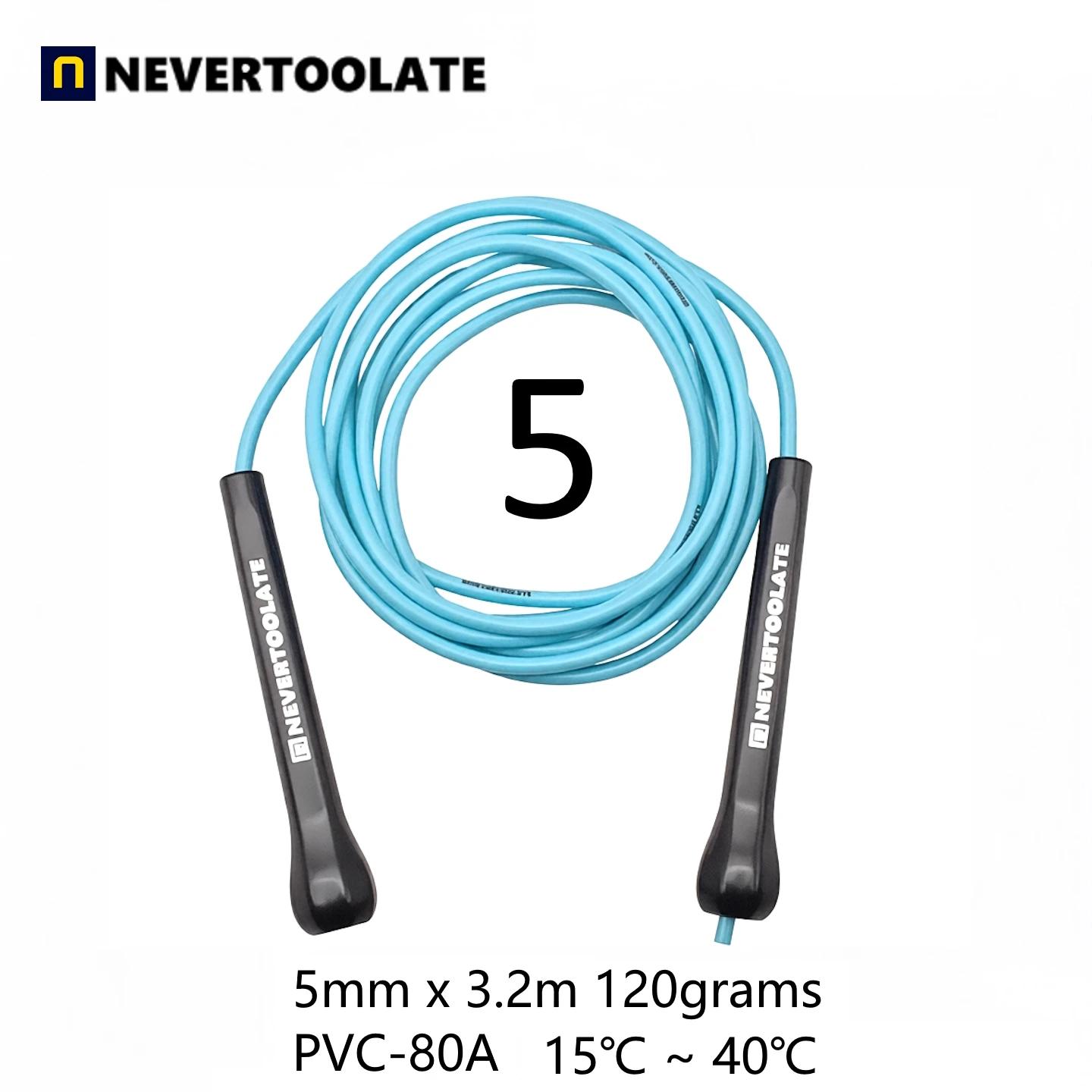 NEVERTOOLATE EXTRA LONG 3.2 mètres 14cm poignée abs vitesse de boxe 5mm corde à sauter en PVC souple