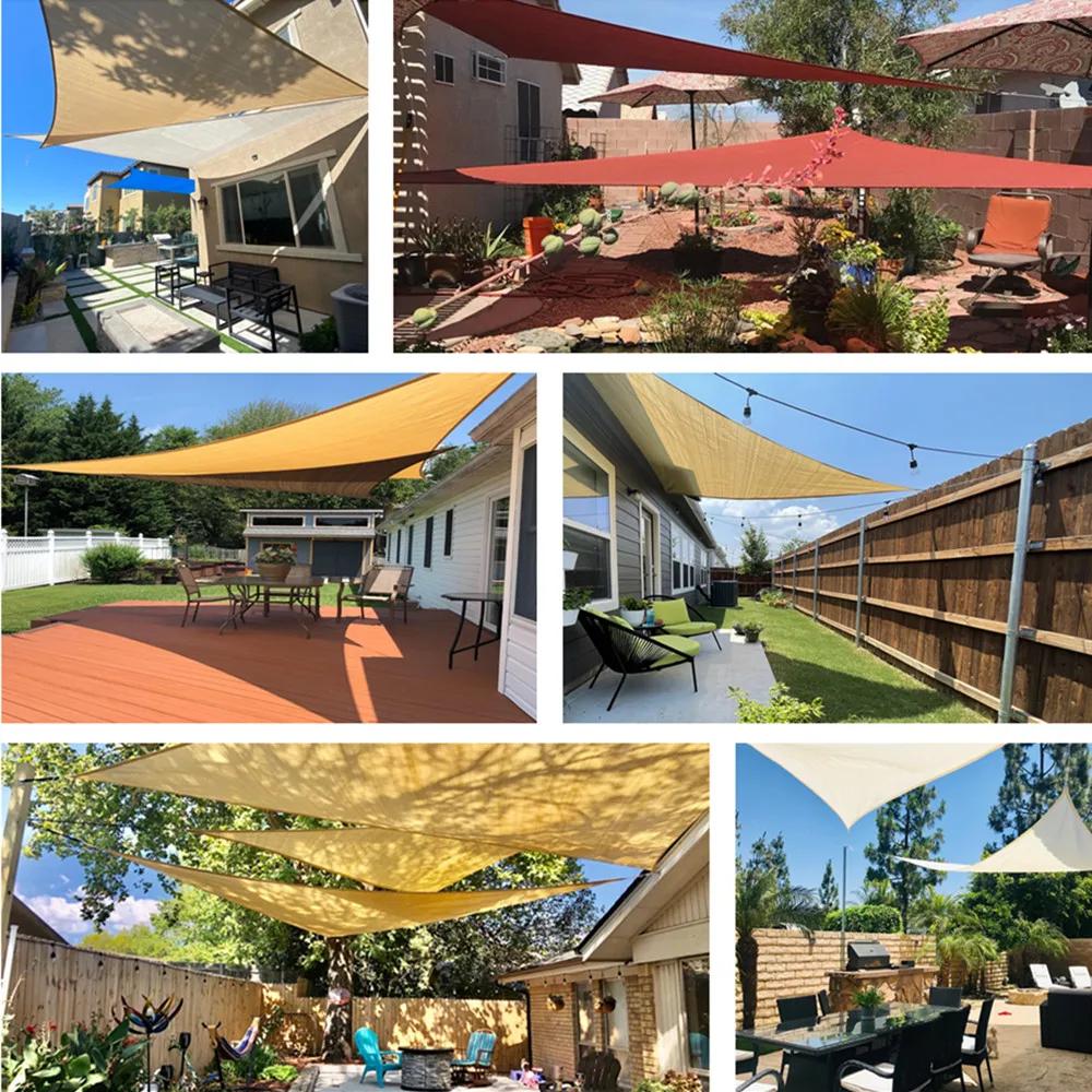 Pare-soleil triangulaire multi-taille imperméable, protection solaire pour jardin extérieur, fête, a