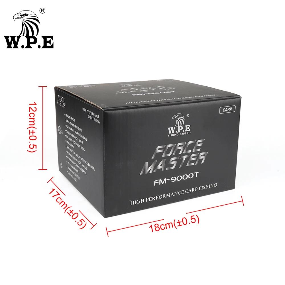 W.P.E-Moulinet de pêche à la carpe FM9000, 9 + 1 roulements à billes, rapport d'engrenage 4.4:1, bob