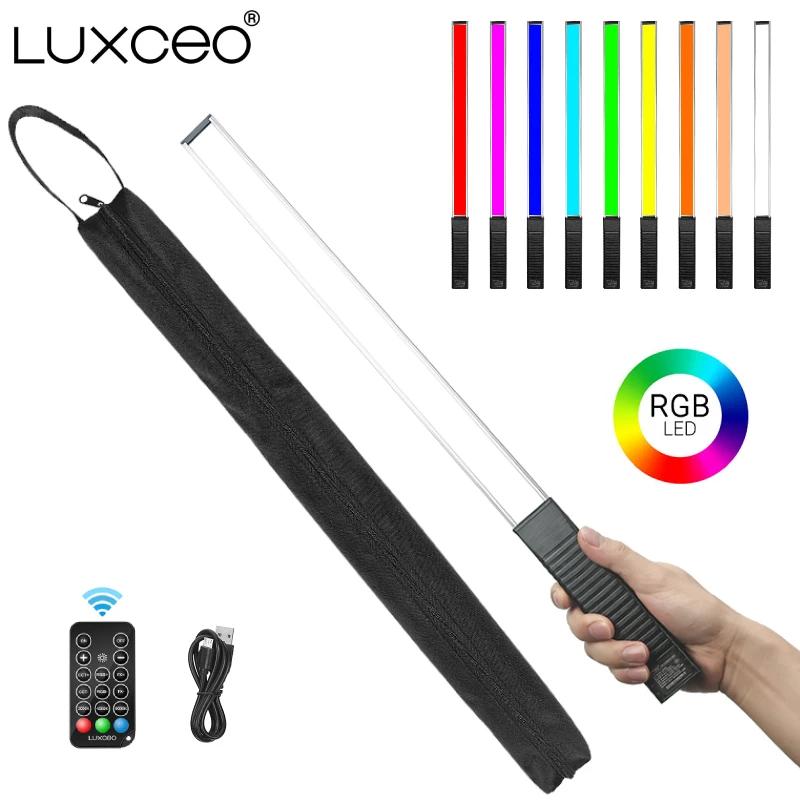 LUXCEO Q508A Tube vidéo RGB portatif bâton LED 3000K-6000K CRI 95 + Studio de photographie baguette