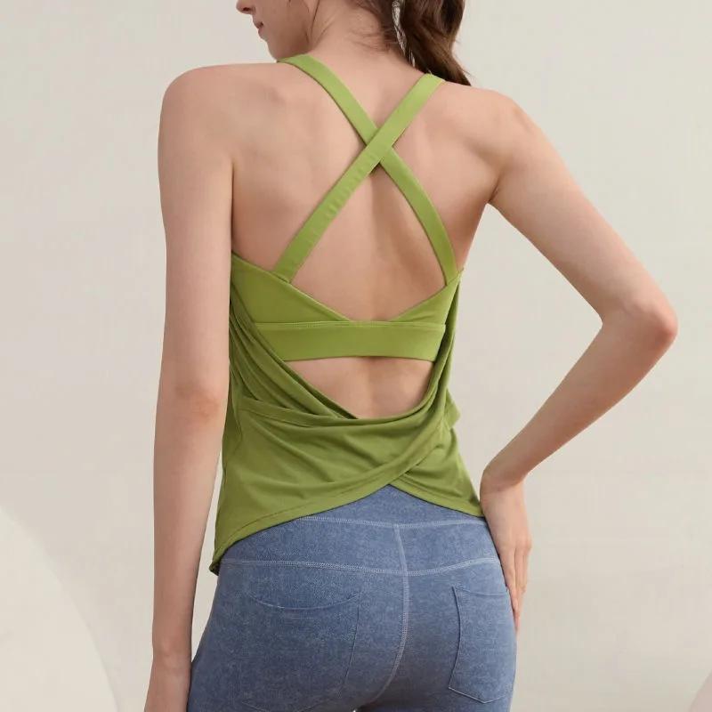 Costume de Yoga Deux Pièces Femme avec Coussinet - Sexy pour Pilates Fitness et Course