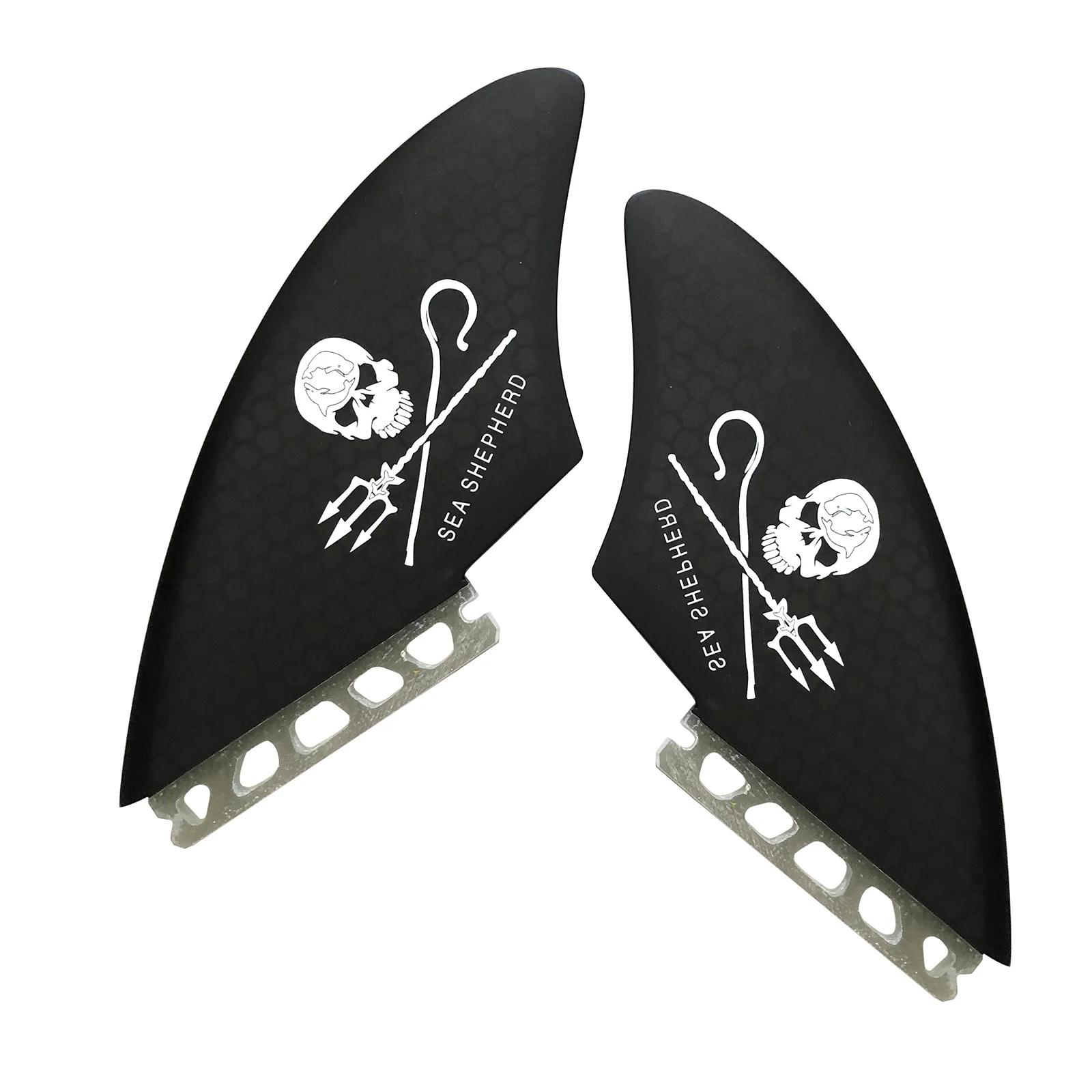 AQUBONA Aileron de quille de planche de surf Aileron simple double languette Aileron de crâne pour p