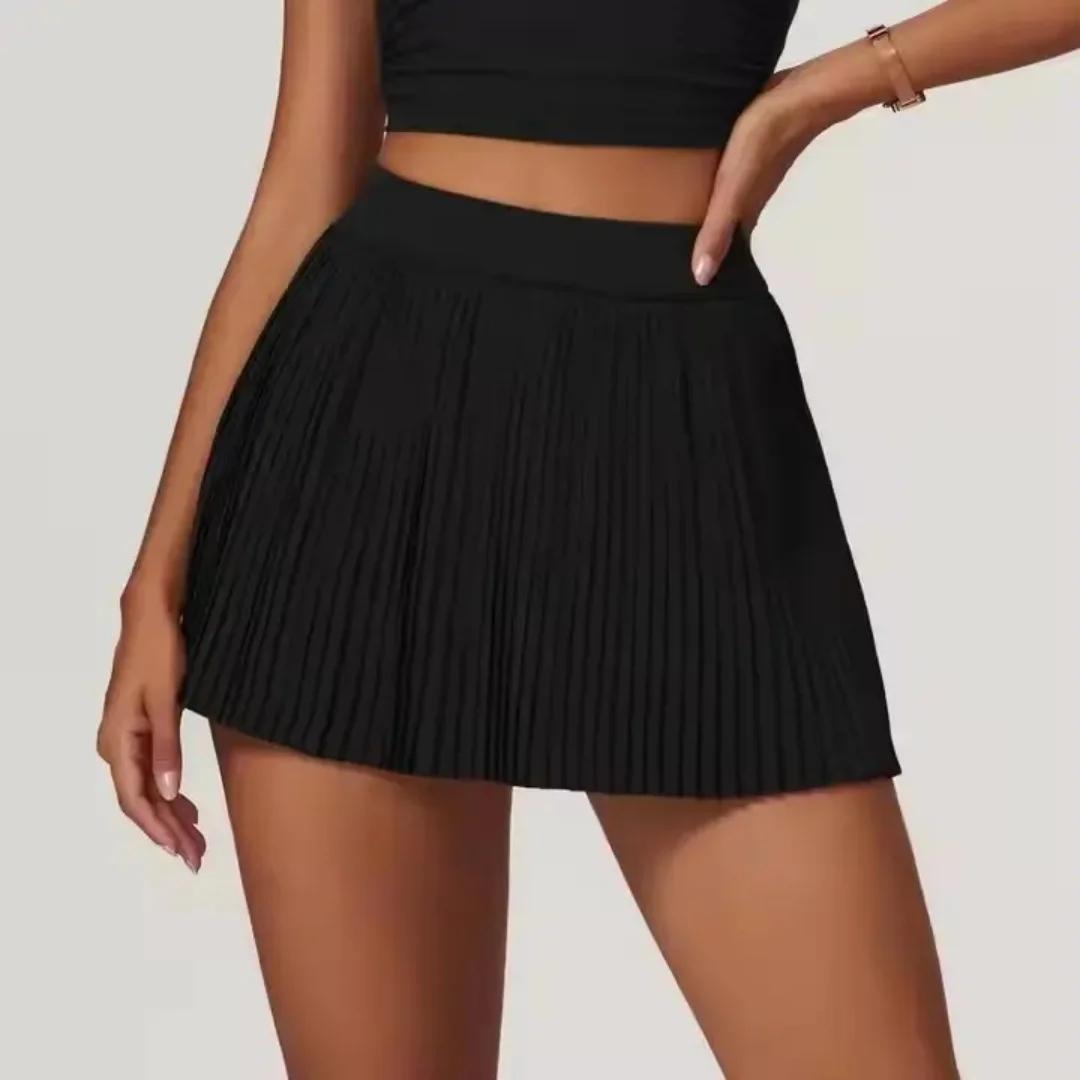 Jupe de golf et de tennis 2 en 1, combinaison de fitness plissée avec poche intérieure, style sexy p