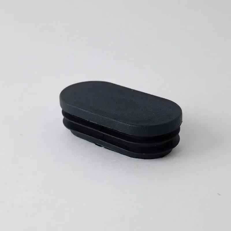 Embouts ovales en plastique noir, bouchons d'étanchéité, inserts de tube, couvercle de section de tu