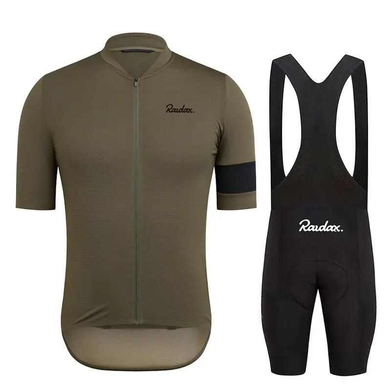 Raudax 2025 hommes à manches courtes maillot ensembles Ropa Ciclismo Hombre été cyclisme vêtements T