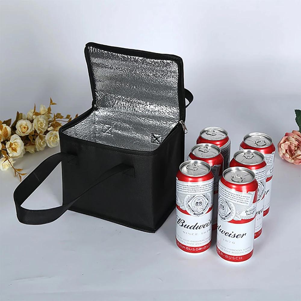 Sac isotherme portable pliable pour pique-nique, sac isotherme pour déjeuner, sac de glace pour alim