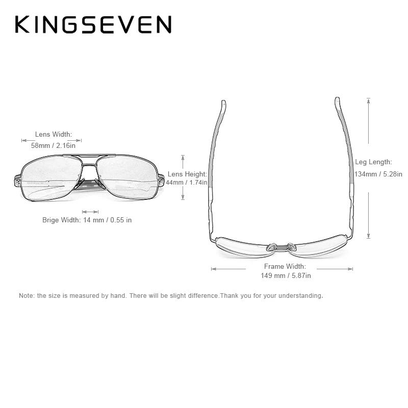 KINGSEVEN aluminium marque lunettes de soleil polarisées hommes femmes mode cadre mâle miroir lunett