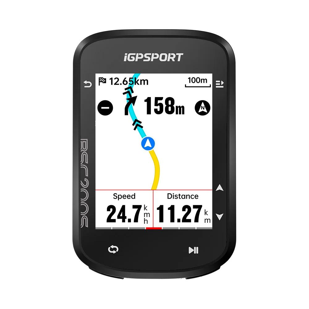 Ordinateur de vélo GPS iGPSPORT BSC200S avec navigation d'itinéraire, écran couleur, compteur de vit