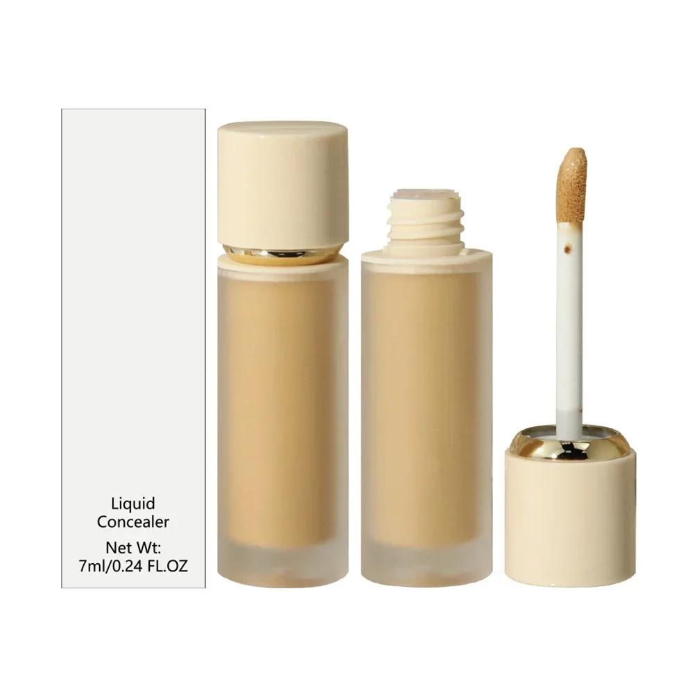 Correcteur liquide monochrome avec logo personnalisé, apprêt à tube rond, fond de teint éclaircissan
