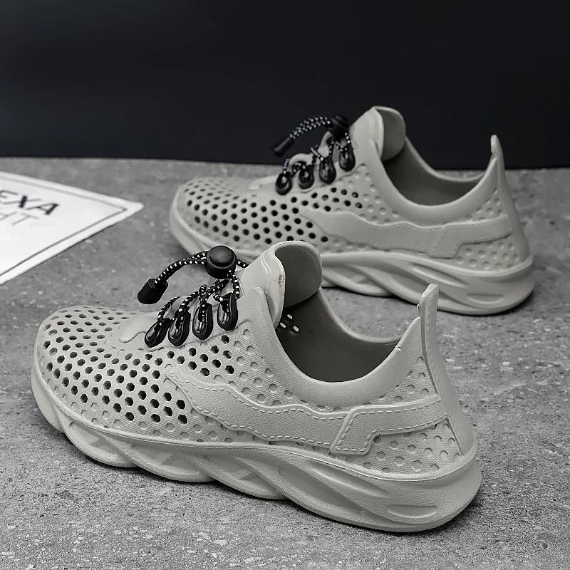 Sandales d'été pour hommes, pantoufles confortables à semelle souple Eva, chaussures de jardin d'int
