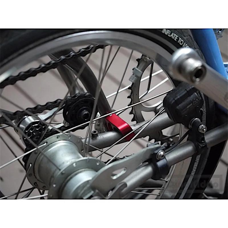 Crochet fourche avant Brompton H&H titane v2 avec garde-boue pour transport vélo pliant