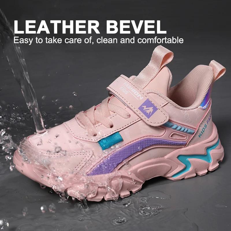 Chaussures de course pour filles enfants - Baskets respirantes antidérapantes pour le sport scolaire