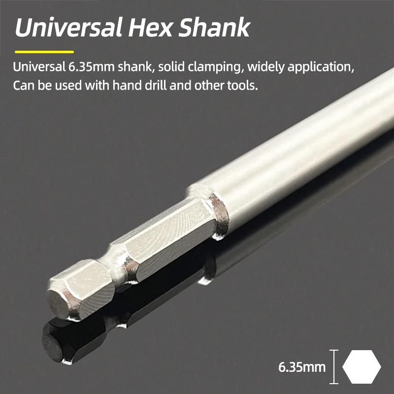 Adaptateur de support de douille de vis hexagonale 1/4, Extension de 6 tailles, tournevis magnétique