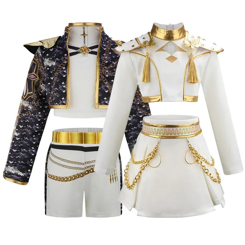 Nouveau K-POP filles ensembles 2026 nouvelle mode enfants costumes enfants vestes pantalons tenues a