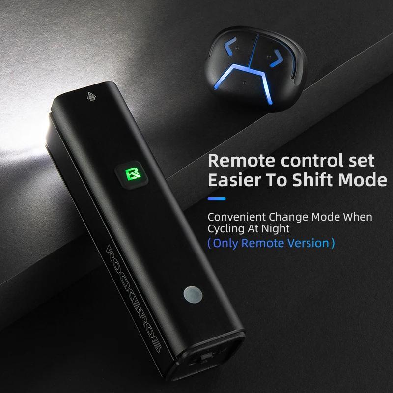 Lampe vélo ROCKBROS 1500LM rechargeable USB-C IPX6 aluminium réglable intelligent cyclisme