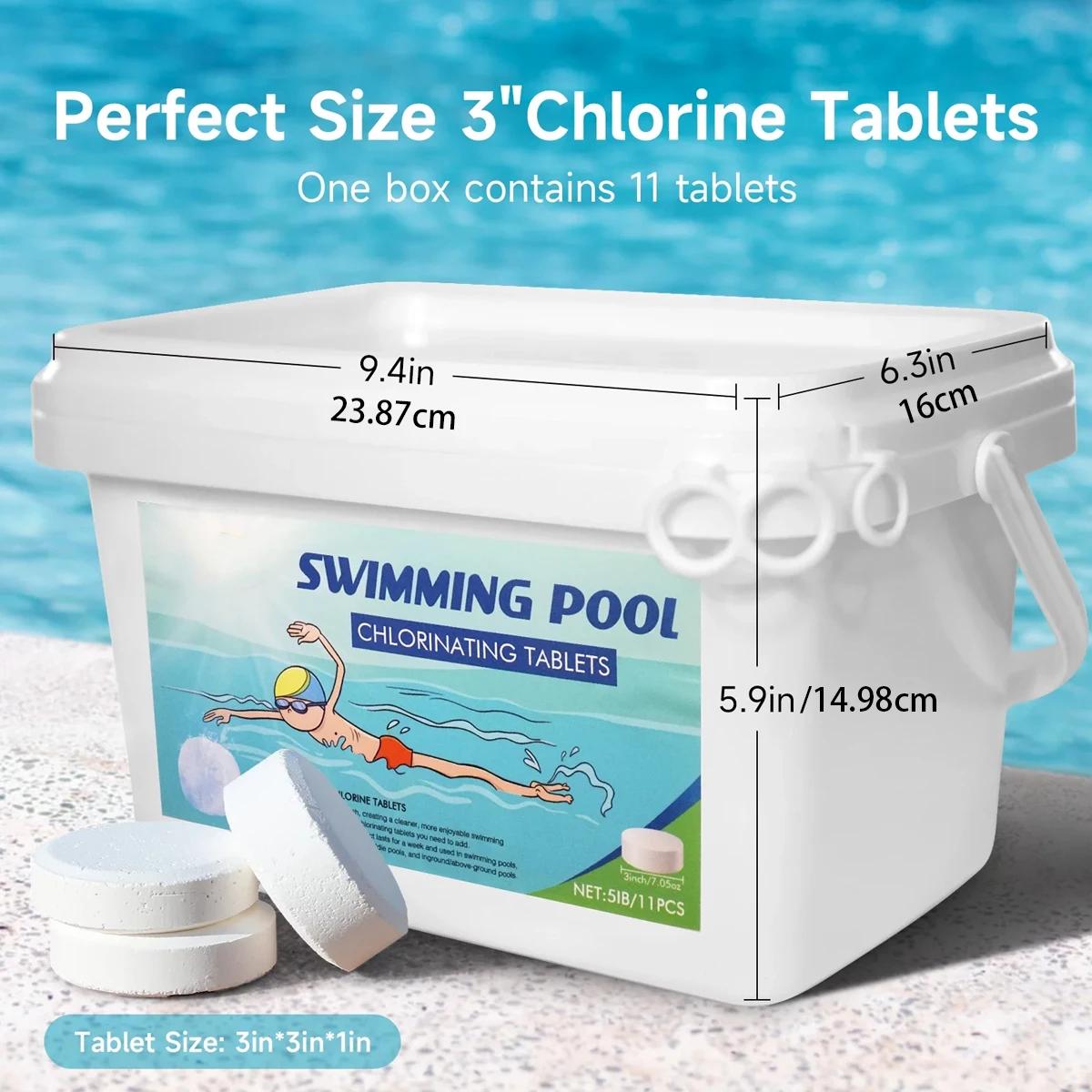 Comprimés combinés de purification de piscine, 20lb, 3 pouces, soins de piscine