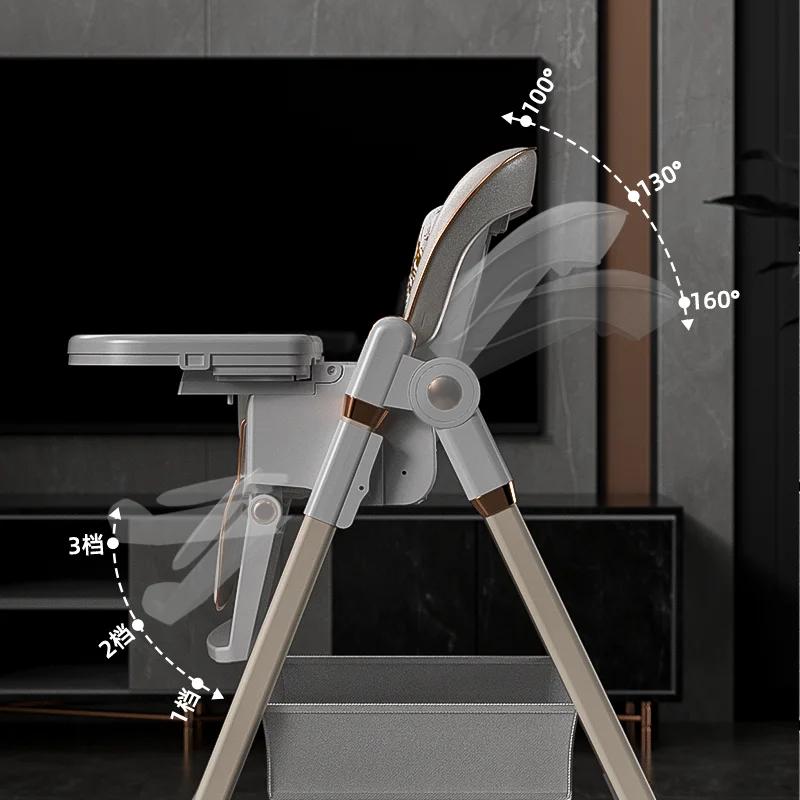 Chaise haute pliable pour bébé, facile à nettoyer, chaise de salle à manger pour tout-petits, harnai