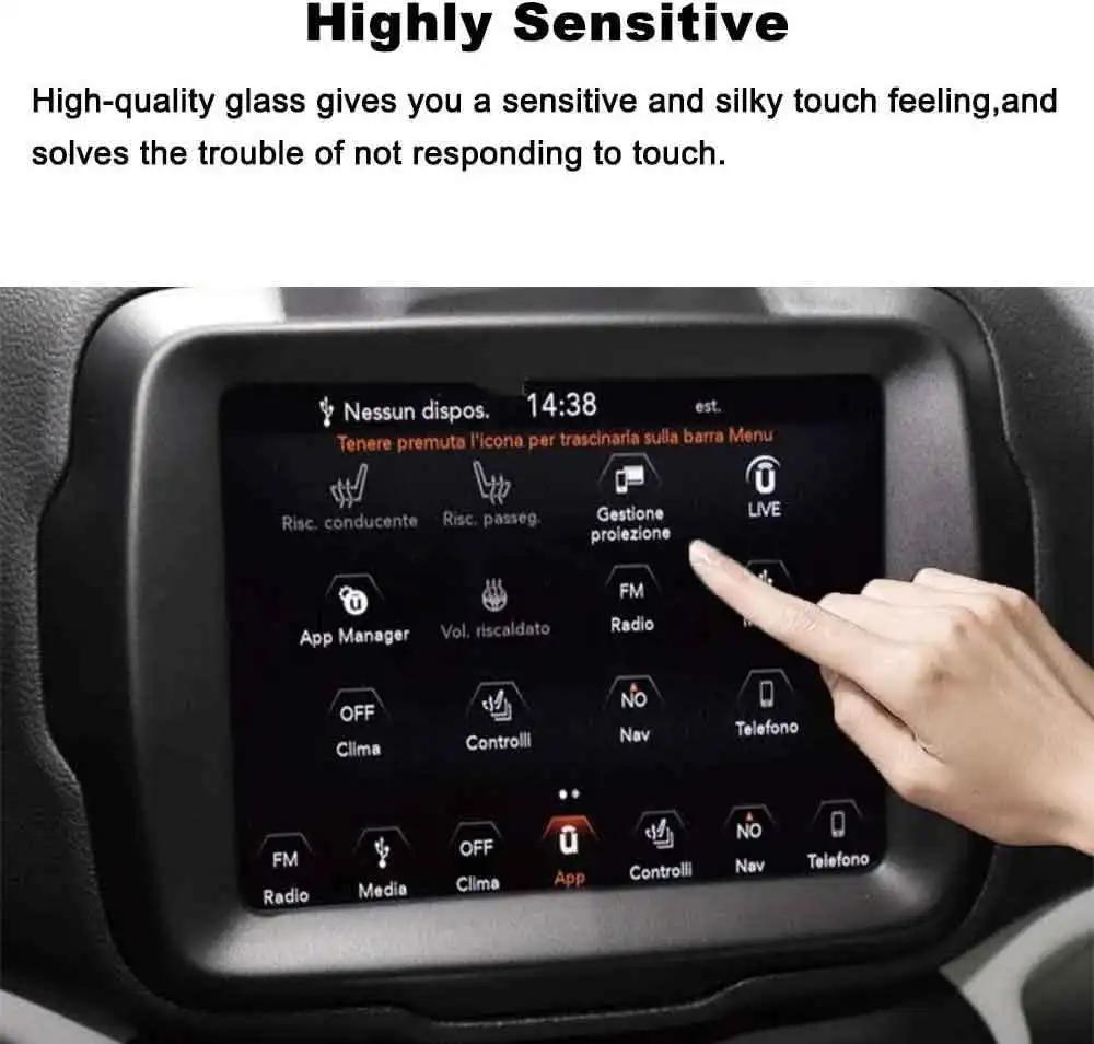 Pour Jeep Renegade Uconnect 8.4 pouces 2018 2019 Film de protection d'écran en verre trempé de Navig