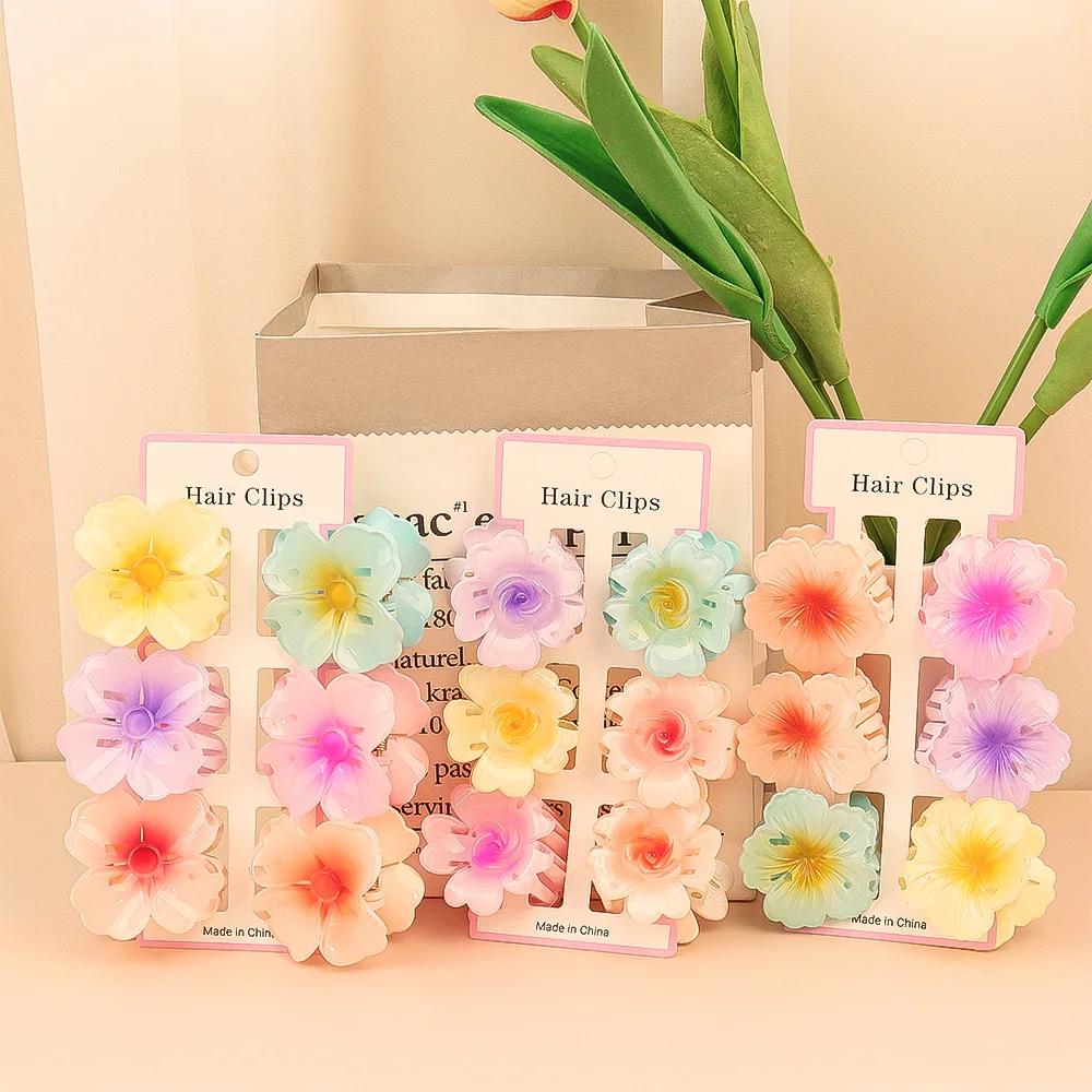 Petites pinces à cheveux transparentes colorées pour femmes, pince à cheveux, épingle à cheveux, cor