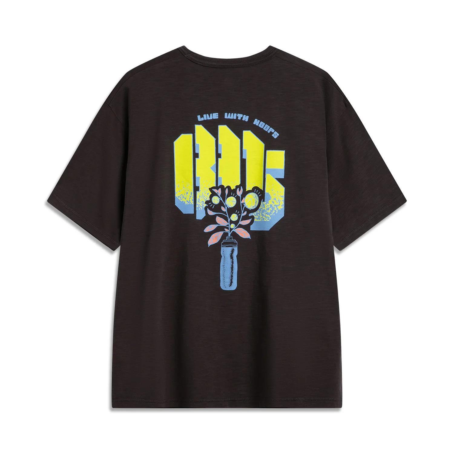 T-shirt Li-Ning BADFIVE basket homme - 100% coton streetwear ample - Style décontracté manches courtes AHSV023