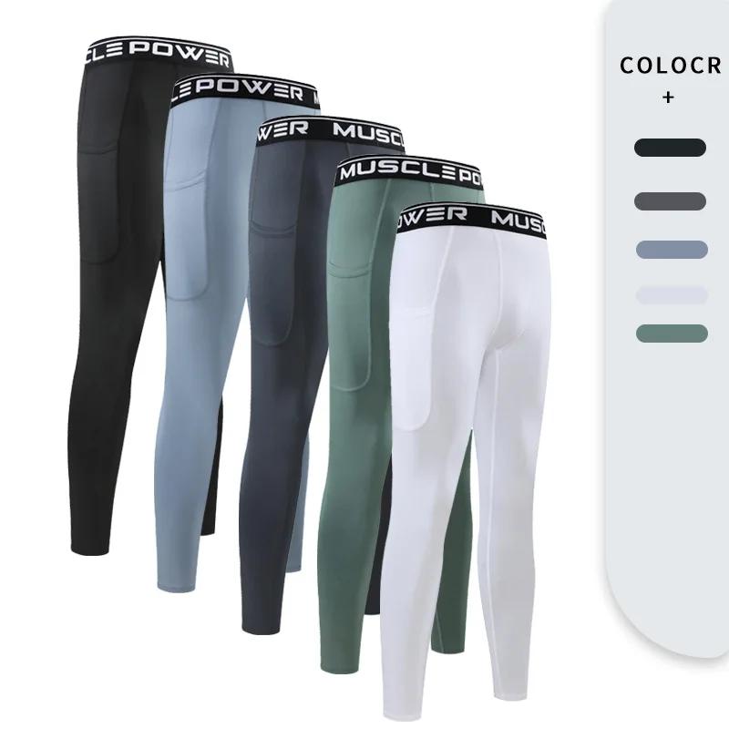Pantalons de survêtement de Compression pour hommes collants pour hommes pantalons de Sport pour sal