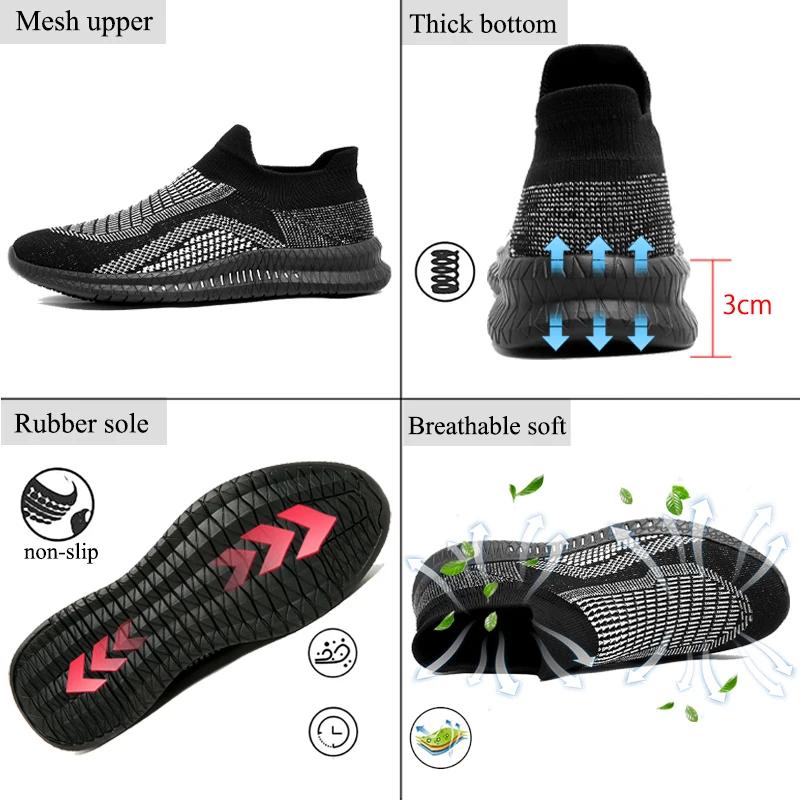 Chaussures de marche respirantes pour hommes, mocassins légers et doux et flexibles, chaussures déco