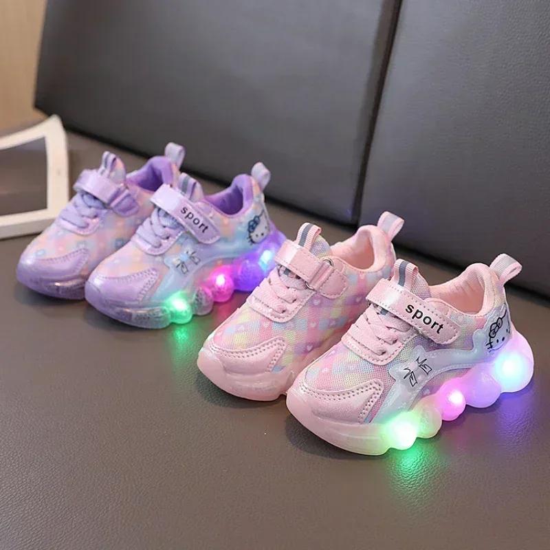 Sanrio Hello Kitty Girl Kawaii Shine Sneakers, chaussures décontractées antidérapantes pour étudiant