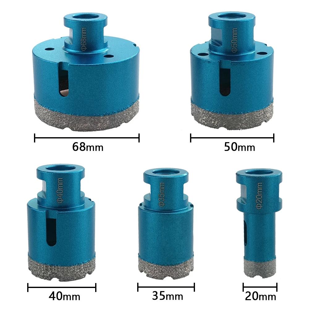 5 pièces perceuse à sec M14 fil brasage trou scie ensemble carreaux de porcelaine couronnes granit m