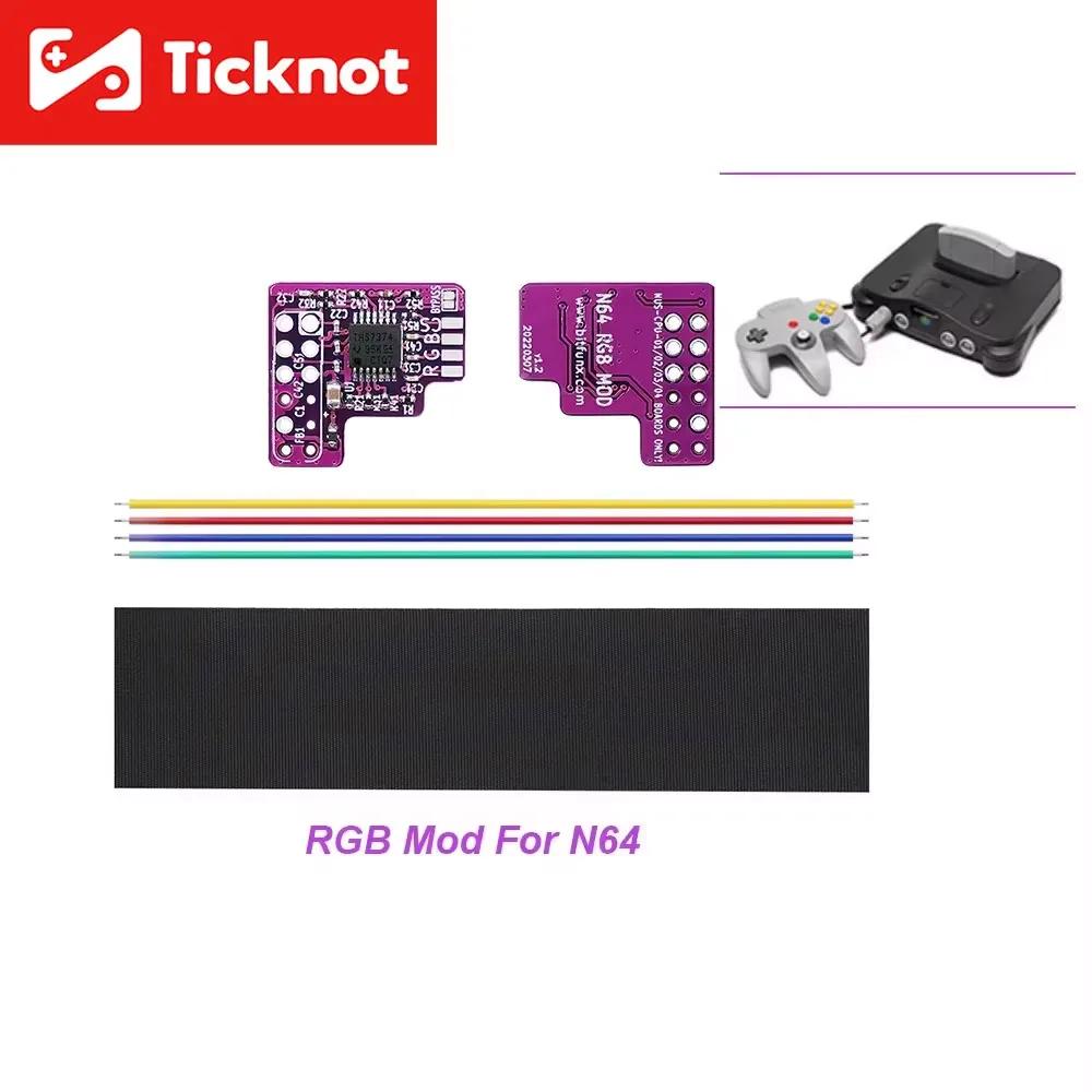 Puce Mod RGB pour Console de jeu N64 NTSC, Kit Mod RGB pour accessoire Nintendo 64