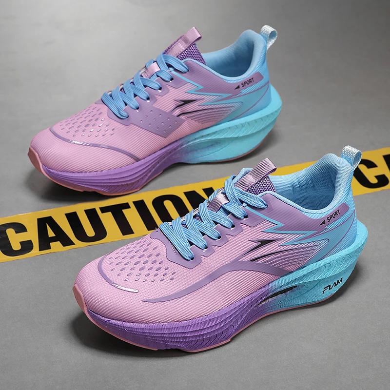 Chaussures de course pour hommes et femmes, baskets de sport décontractées, respirantes, légères, co
