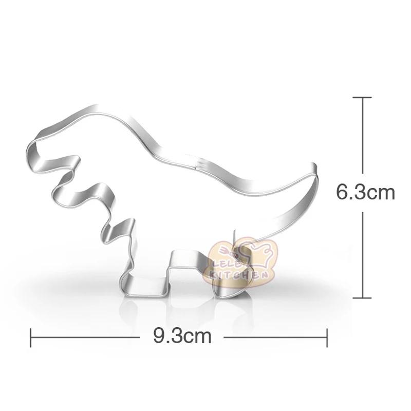 Emporte-pièce dinosaure en acier inoxydable, moule à pain, sucre, Biscuit, tampon à pression, gaufre