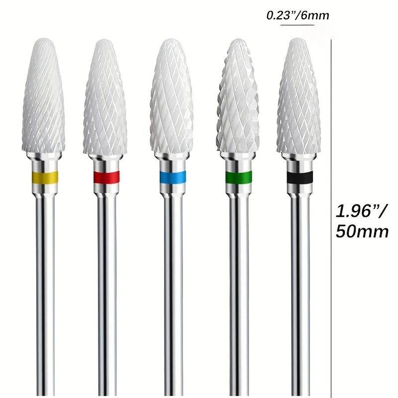 Jeu de forets à ongles professionnels en céramique, lime à ongles acrylique de haute qualité pour fa