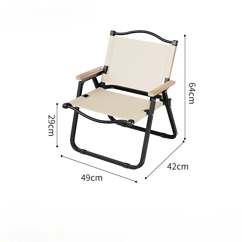 Chaise pliante portable pour l'extérieur, dossier simple, pêche, camping, loisirs, plage