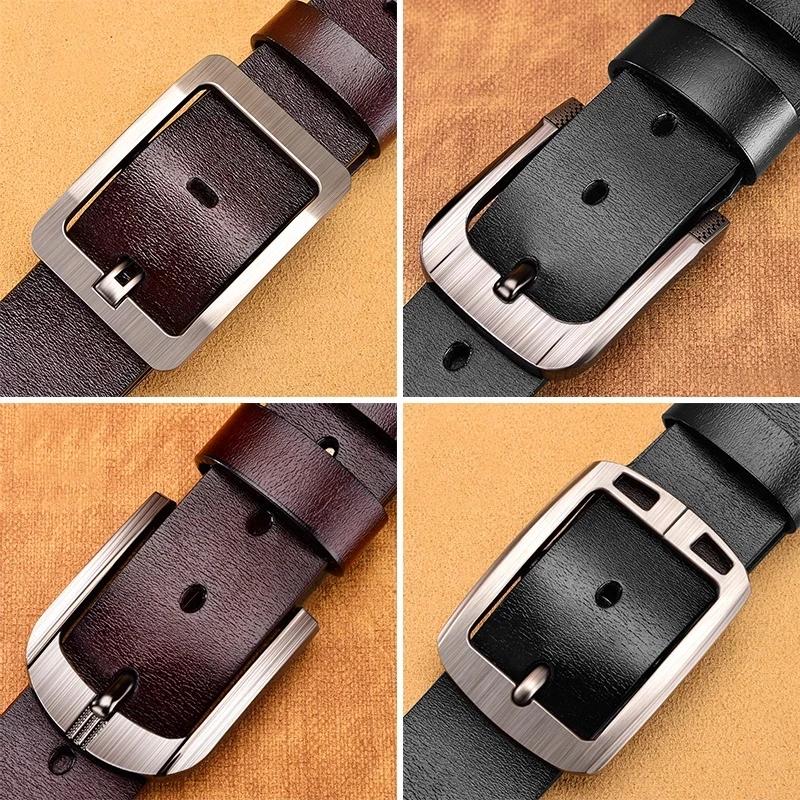Nouvelle tendance hommes de haute qualité boucle jean en cuir ceinture décontractée affaires Cowboy