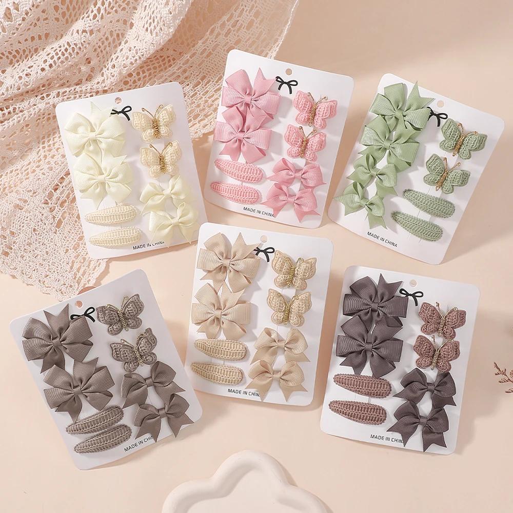 Pinces à cheveux papillon mignonnes faites à la main et ensemble de clips BB pour bébés filles, Barr
