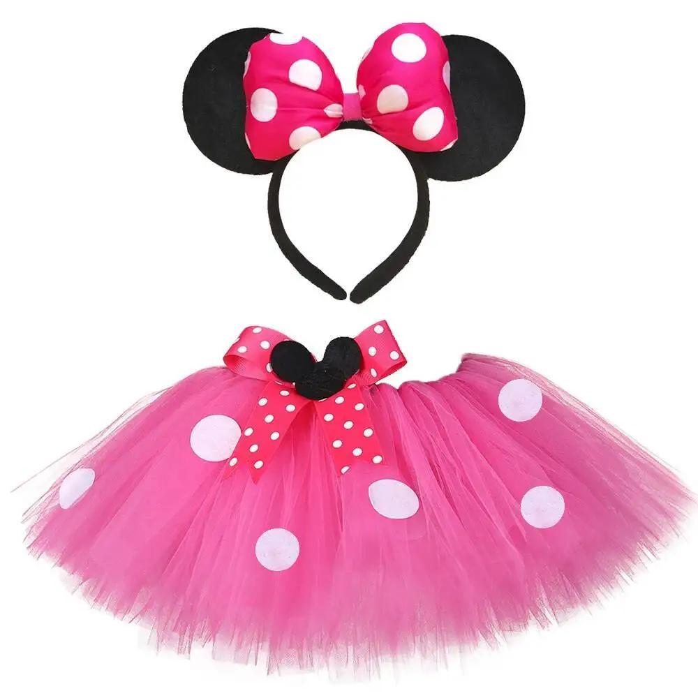 Jupe Tutu Minnie pour Bébé Fille, Tenue de brevMoelleuse avec Nministériels d, Bandeau de Sauna, Cos