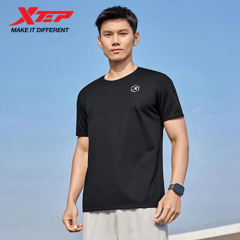 T-shirt sportif Xtep manches courtes pour hommes 2025 - Haut respirant à séchage rapide pour entraînement et extérieur