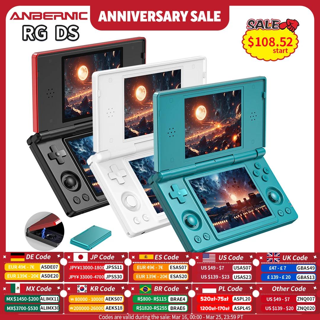 Anbernic RG DS Console de jeu portable 4 "IPS double écran Android 4000mAh lecteur de jeux vidéo rab