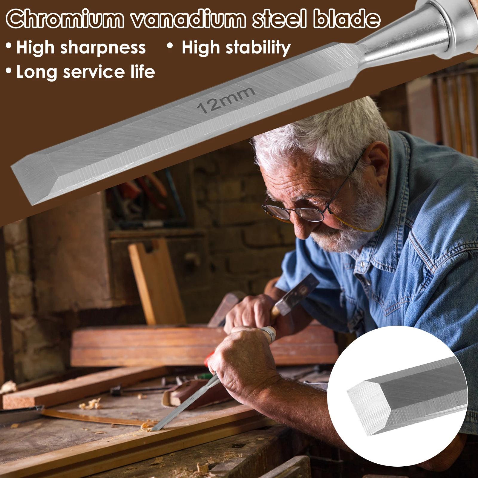 Jeu de ciseaux à bois tranchants en acier au Chrome-vanadium, avec poignées en hêtre, outils ergonom