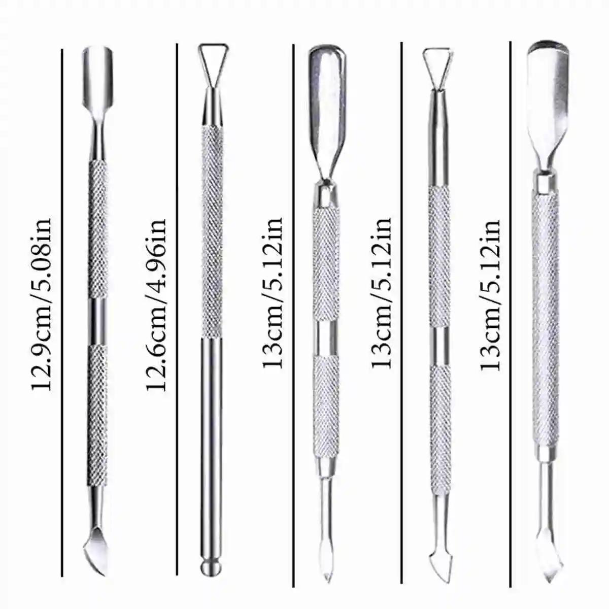 Coupe-ongles professionnel en acier inoxydable, ciseaux, pince multifonction, poussoir à cuticules,