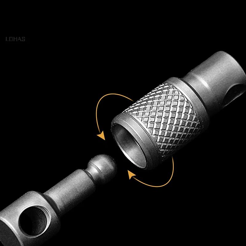 Porte-clés en alliage de titane, 1 pièce, amovible, Rotation à 360 degrés, multifonctionnel, Portabl