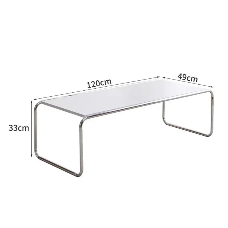 Table basse simple en acier inoxydable, Design moderne, Table basse Unique en métal, sens avancé, me